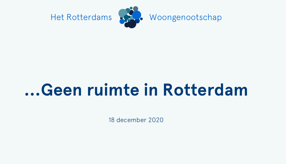 'Geen ruimte in Rotterdam'