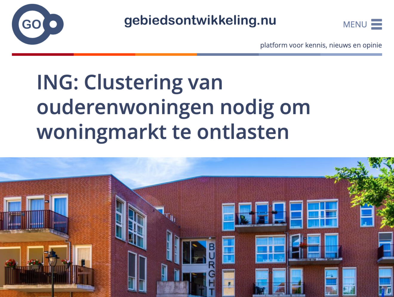 ING: 'Cluster ouderenwoningen om markt te ontlasten'